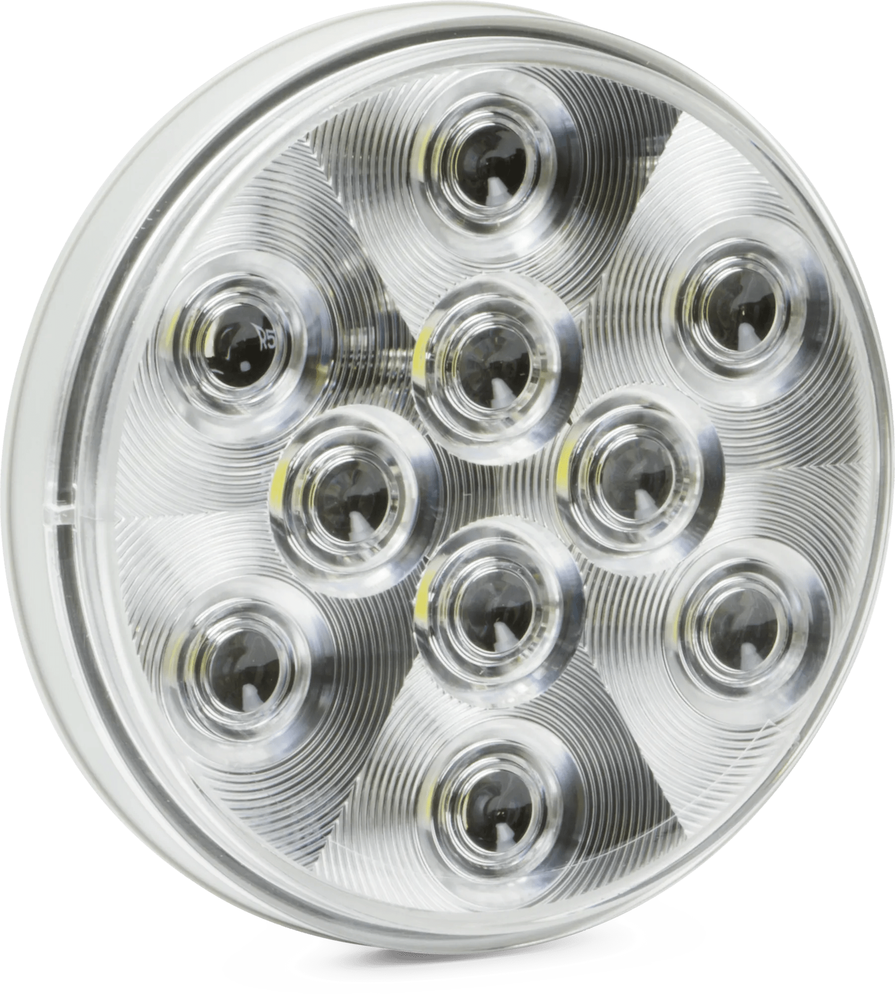 4" White LED Ultra Faceted Utility Lamp - Clear Lens