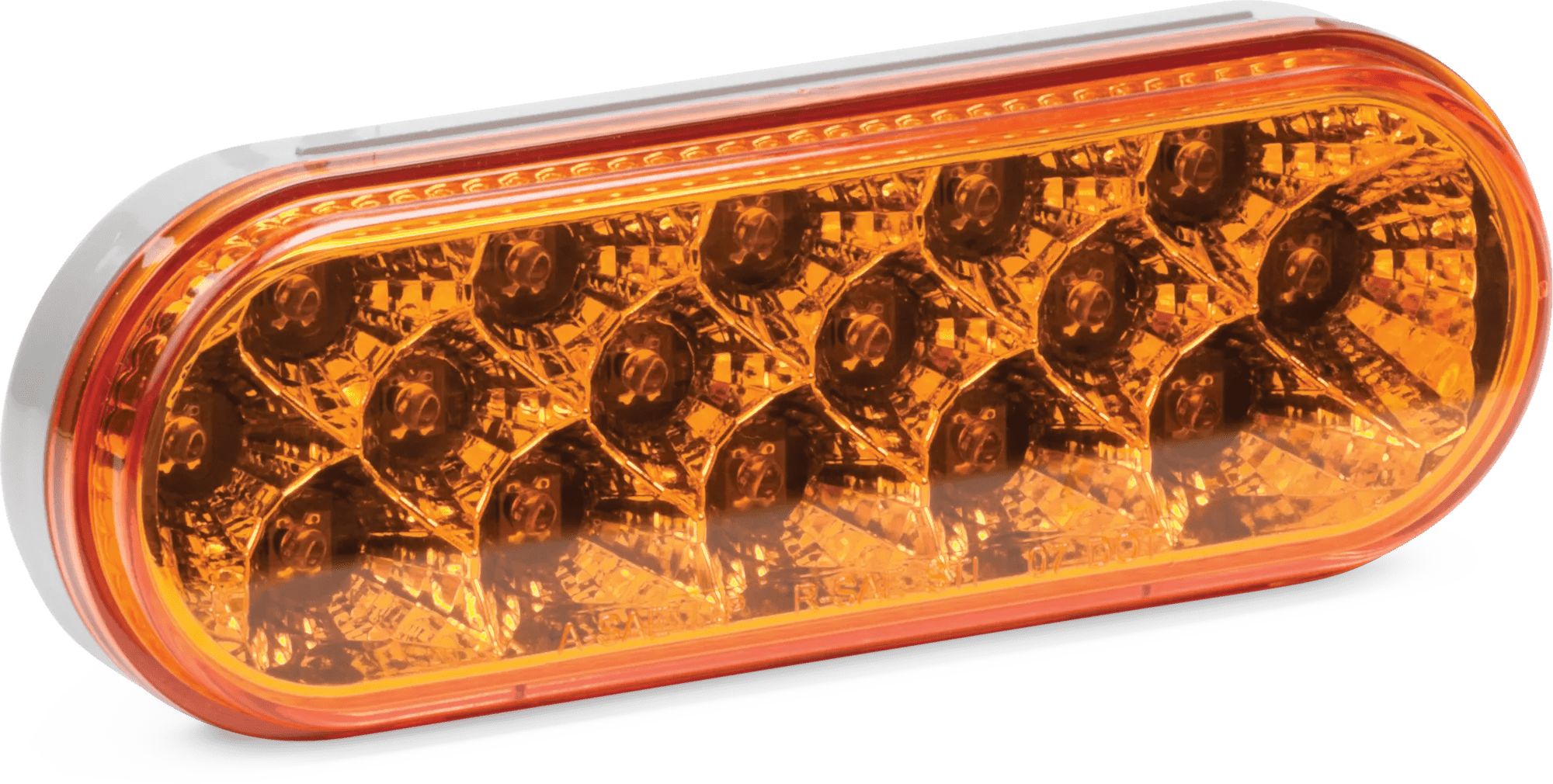 2" x 6" Amber LED Ultra Faceted - Amber Lens