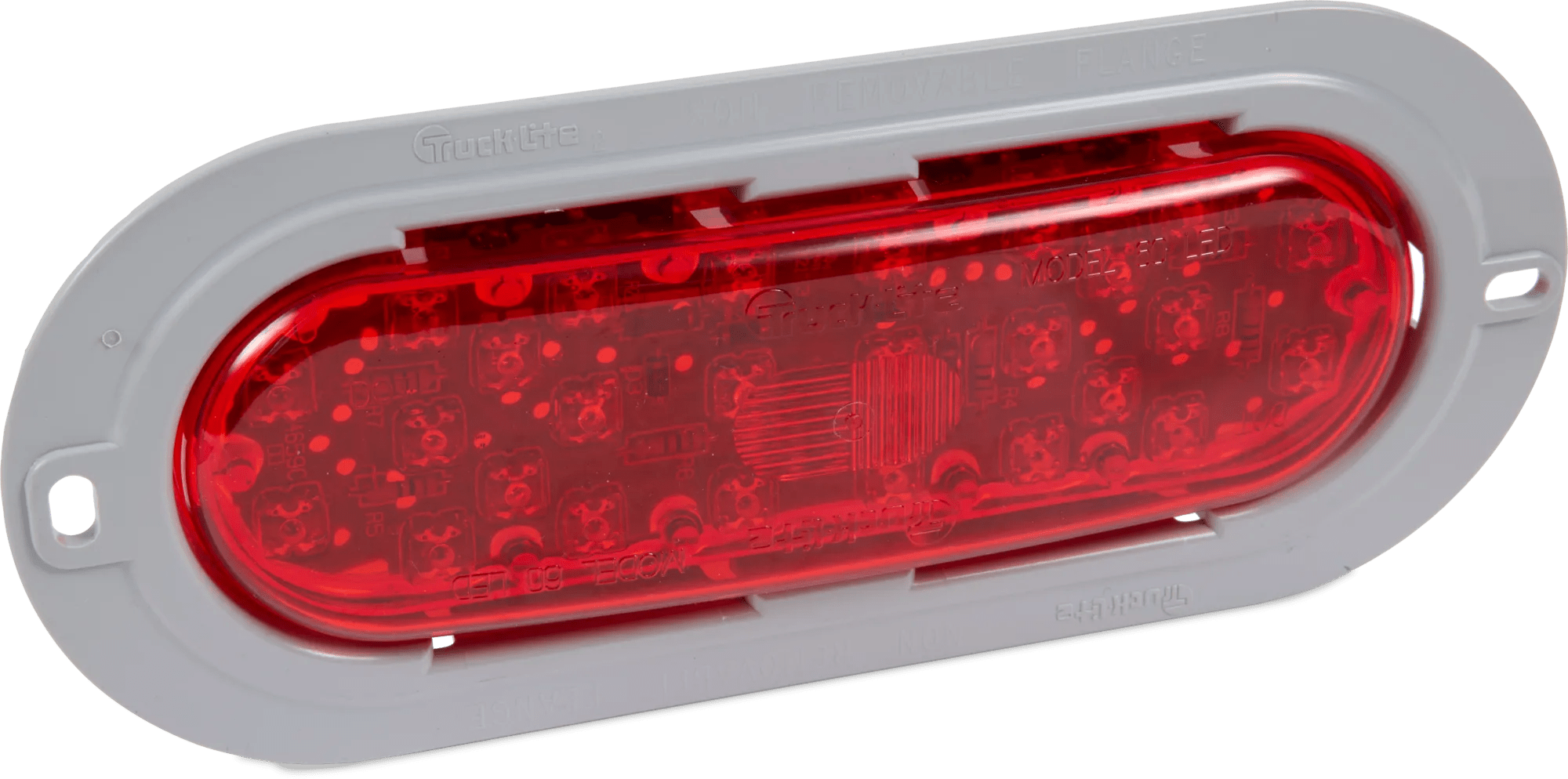 2" x 6" Red LED Lamp with Gray Flange - Lamp Only