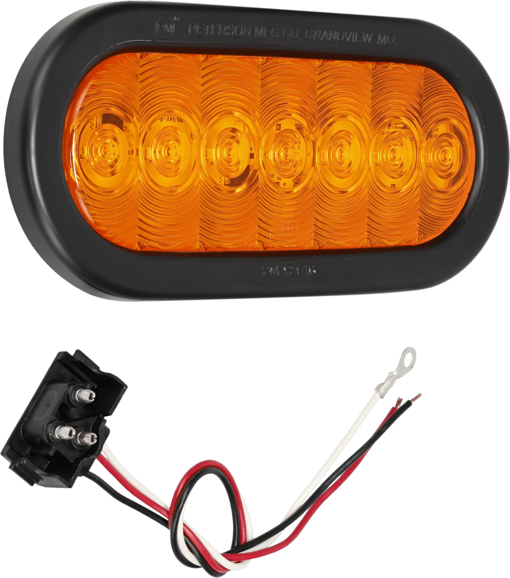 6" Amber Peterson® Oval LED Light Kit