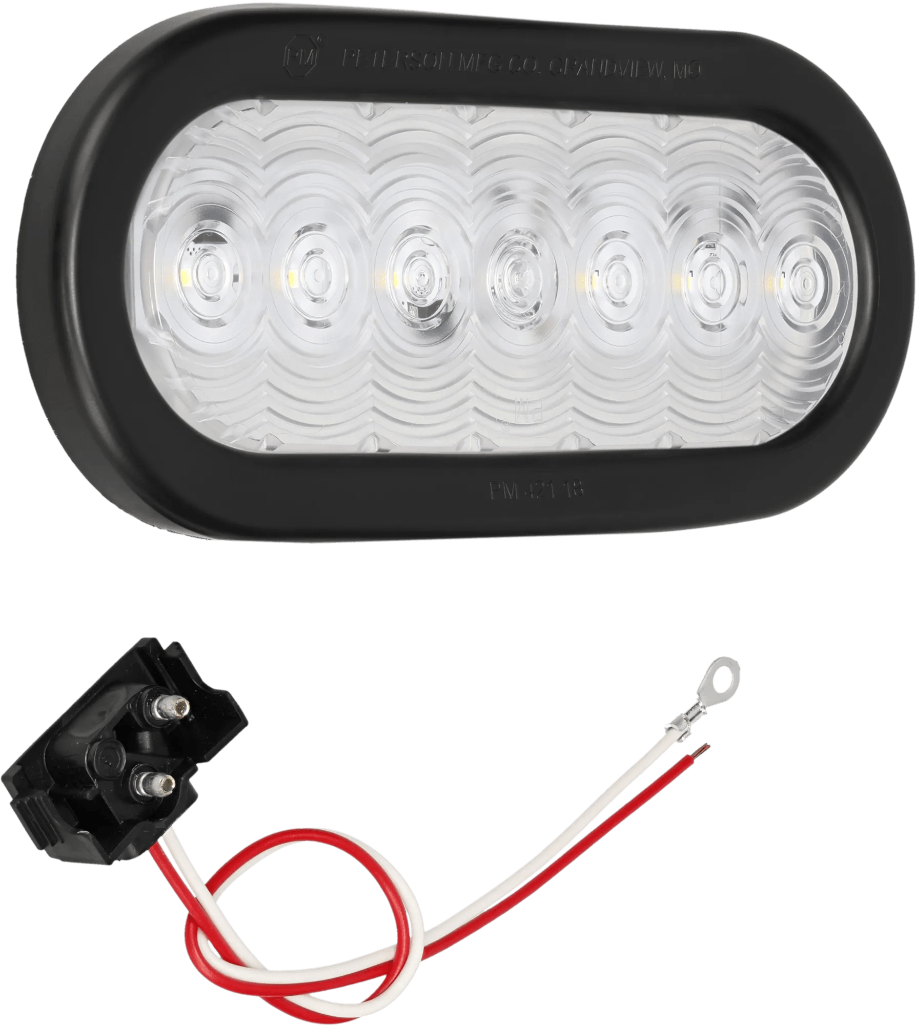 6" Clear Peterson® Oval LED Light Kit