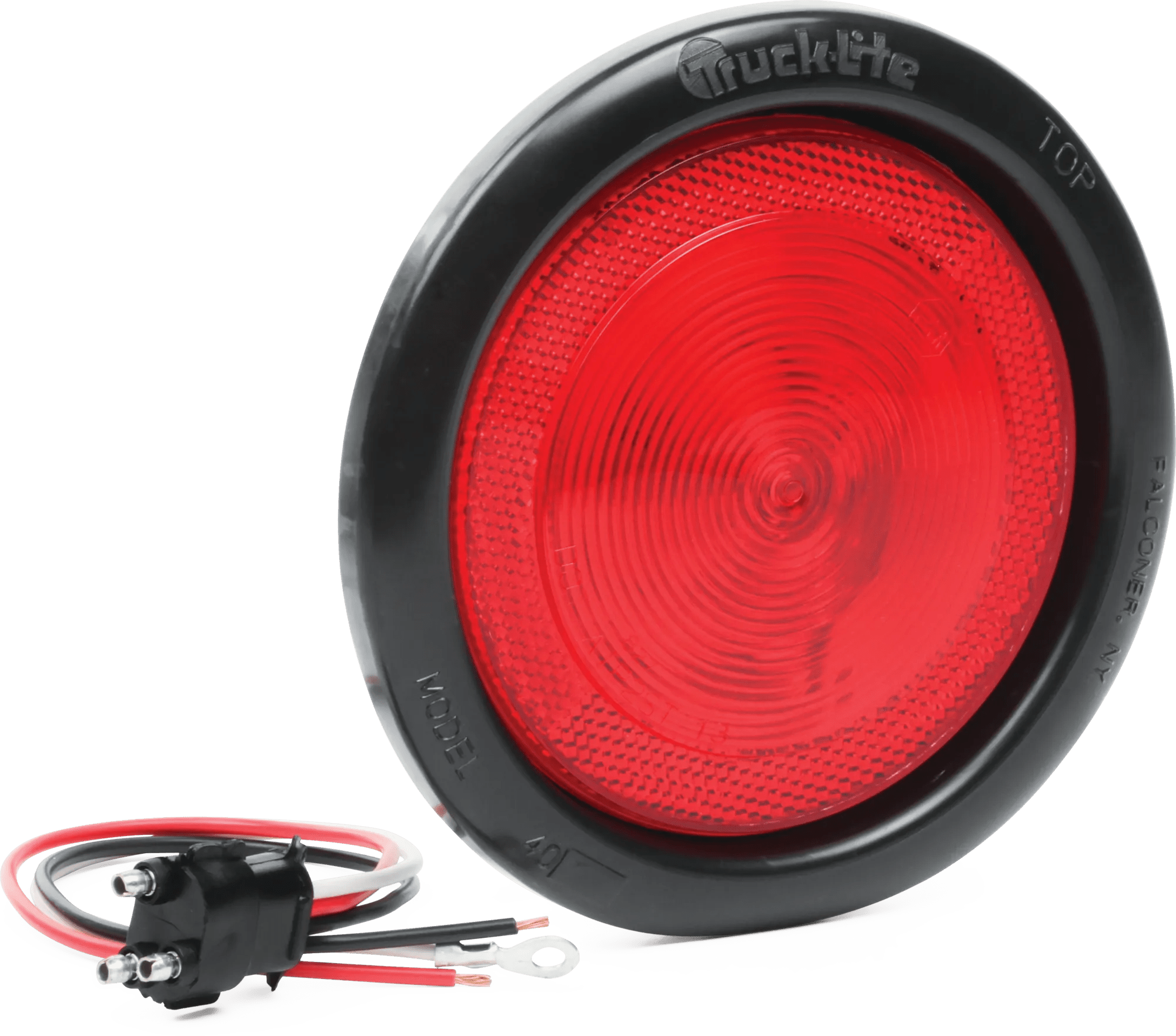 4" Red LED Reflex Light - Black Grommet Kit