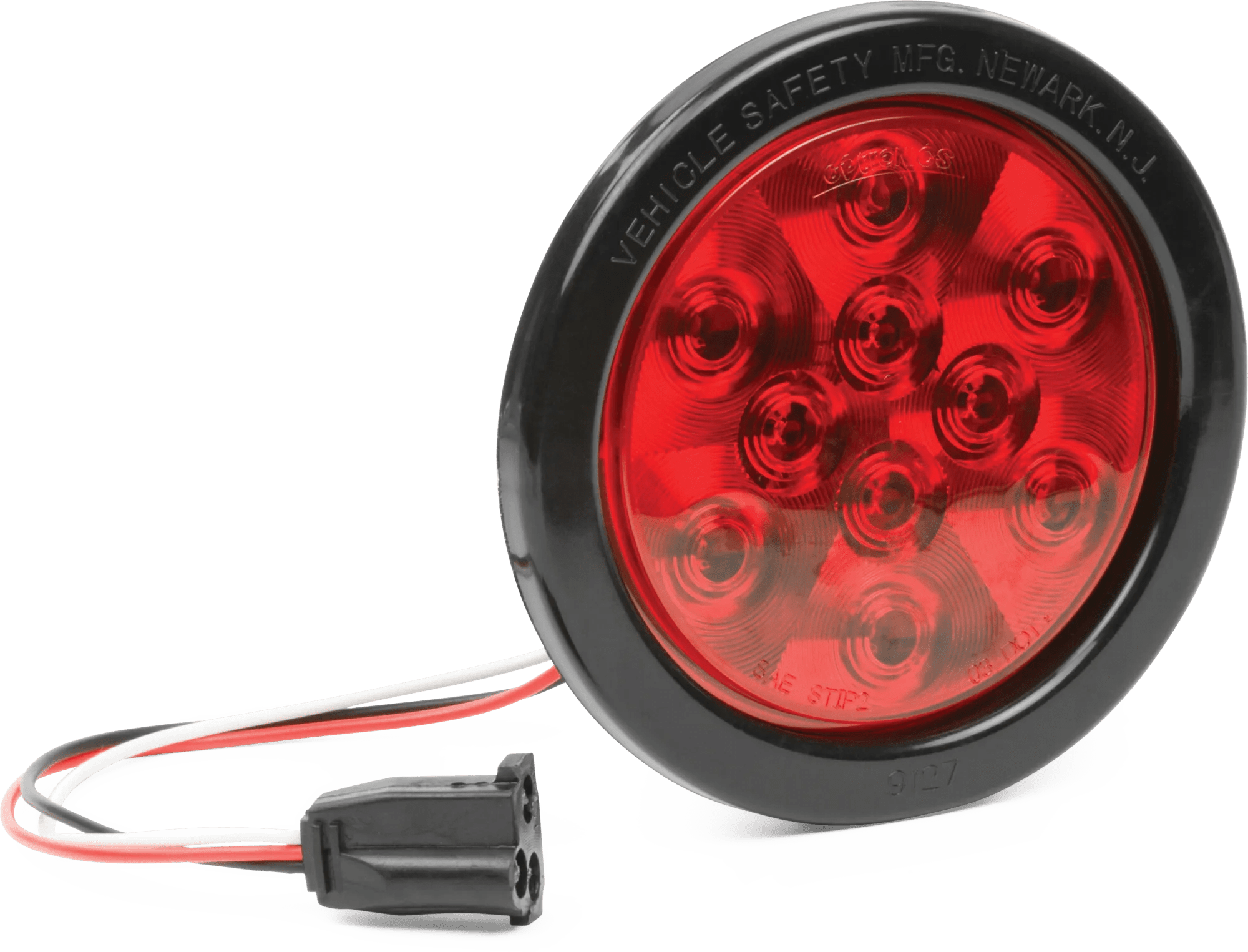 4" Red LED - Black Grommet Kit