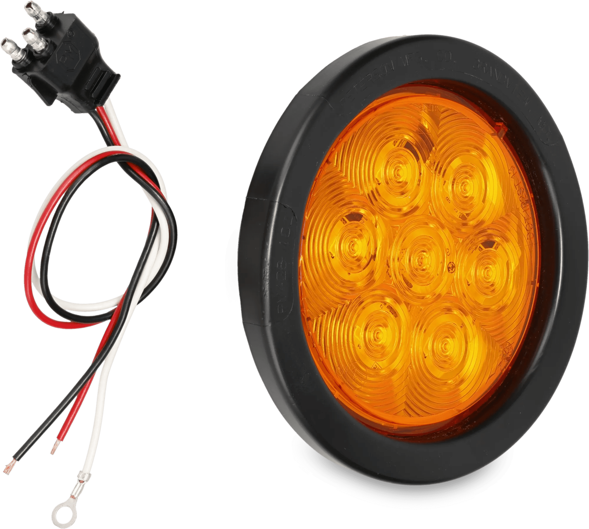 4" Amber Peterson® Round LED Light Kit