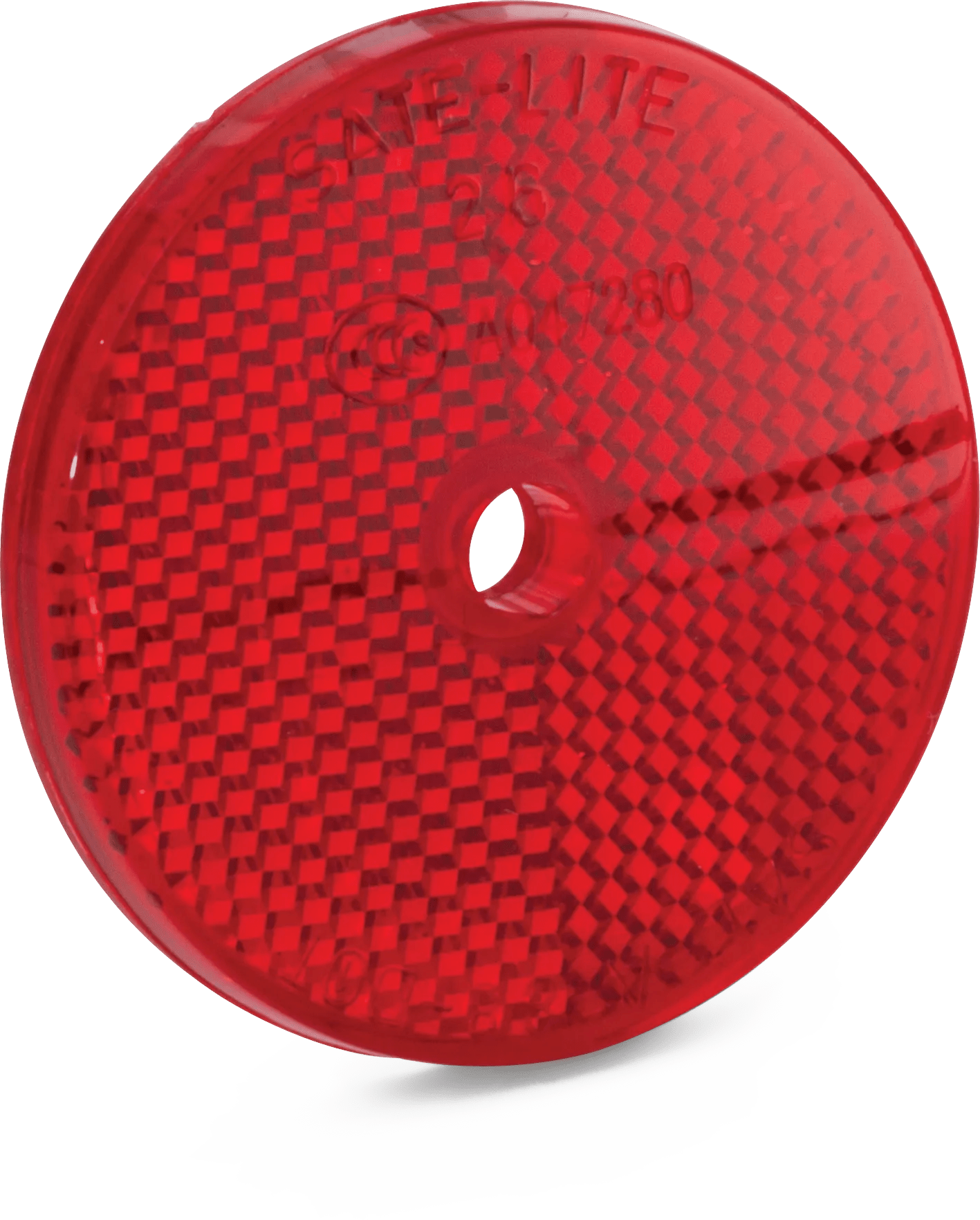 2" Red Center Mount Reflector - 10 Pack