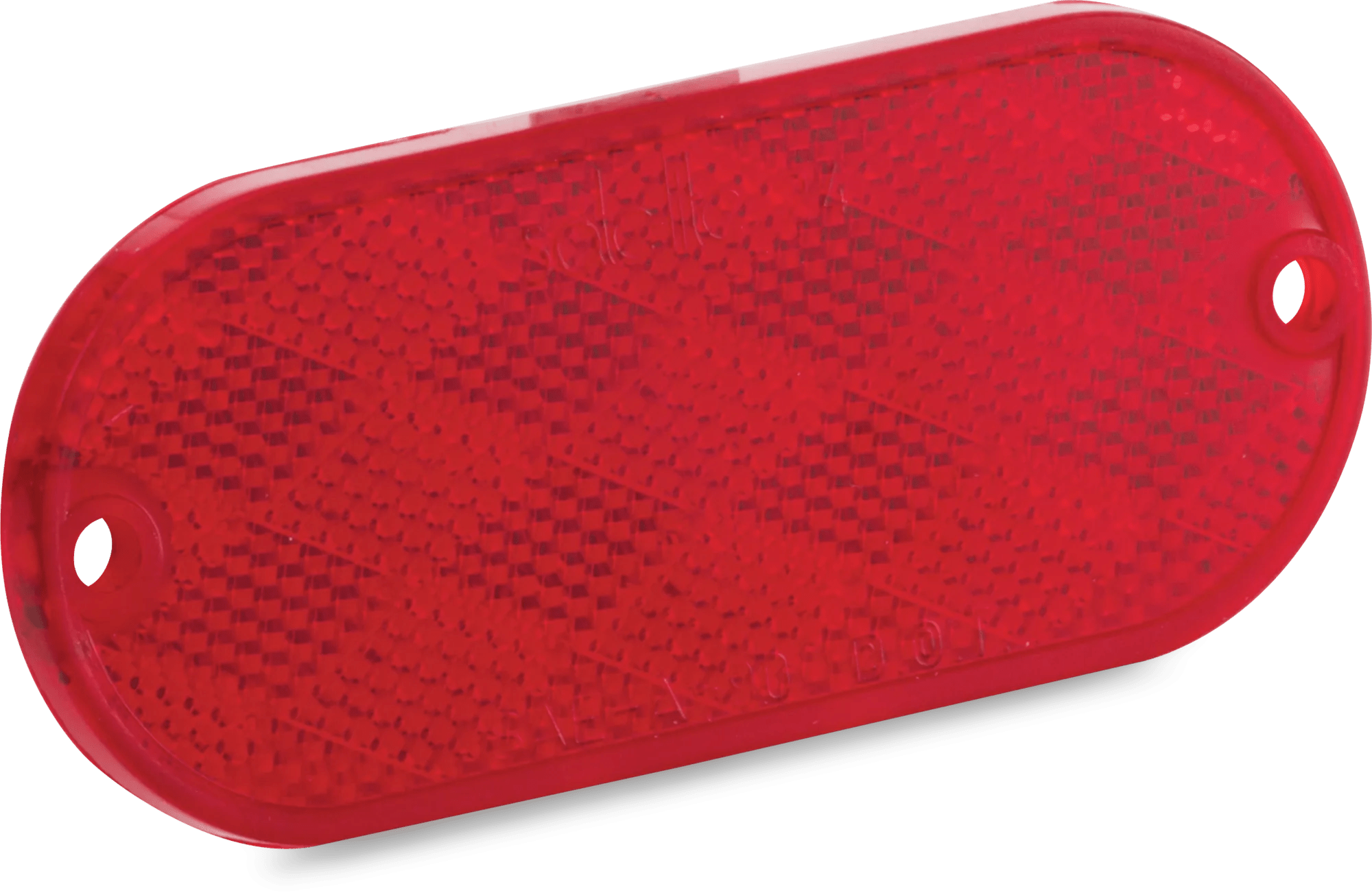 4-3/8" x 1-7/8" x 1/4" Red Oval Reflector - 5 Pack