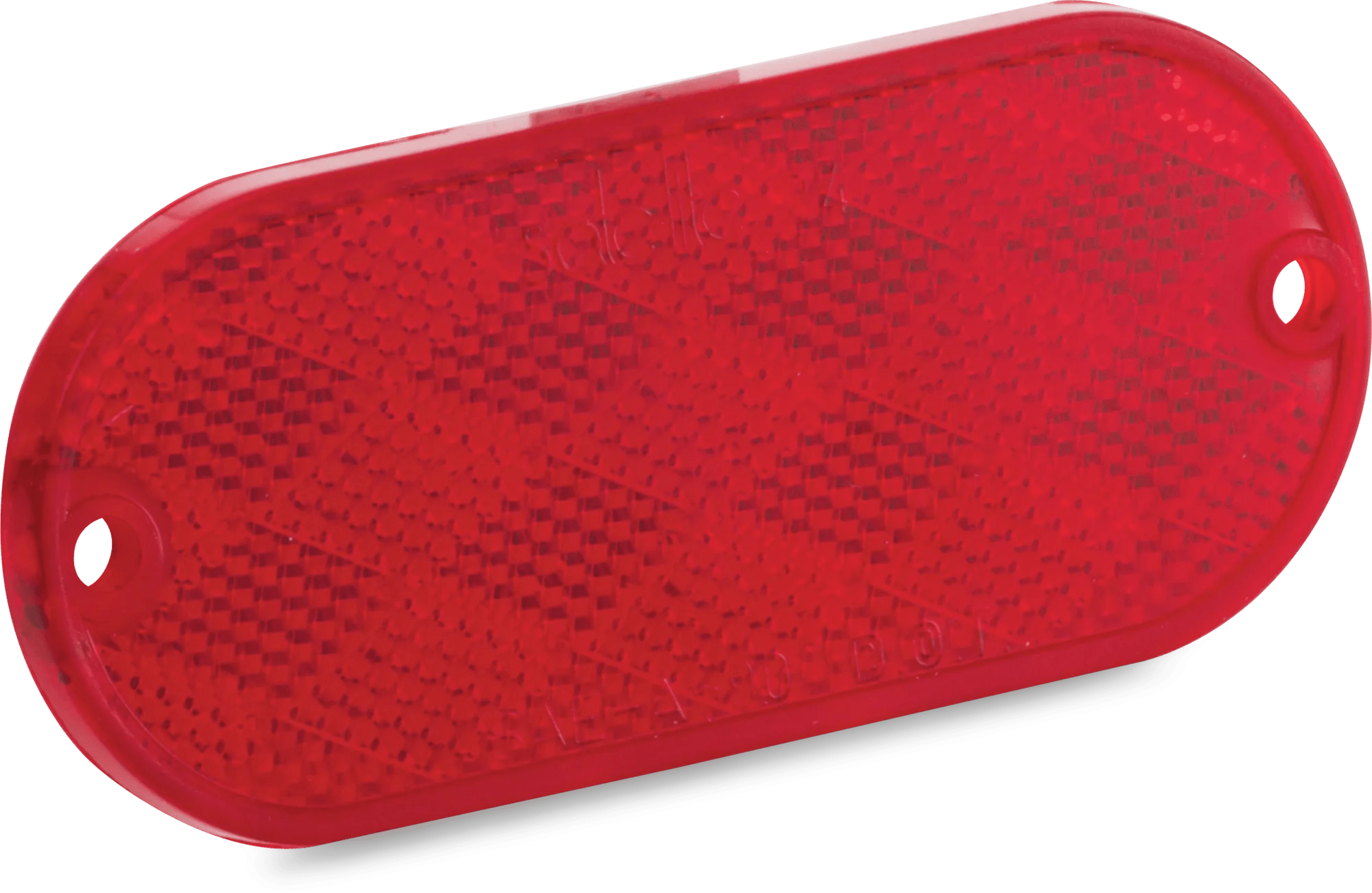 4-3/8" x 1-7/8" x 1/4" Red Oval Reflector