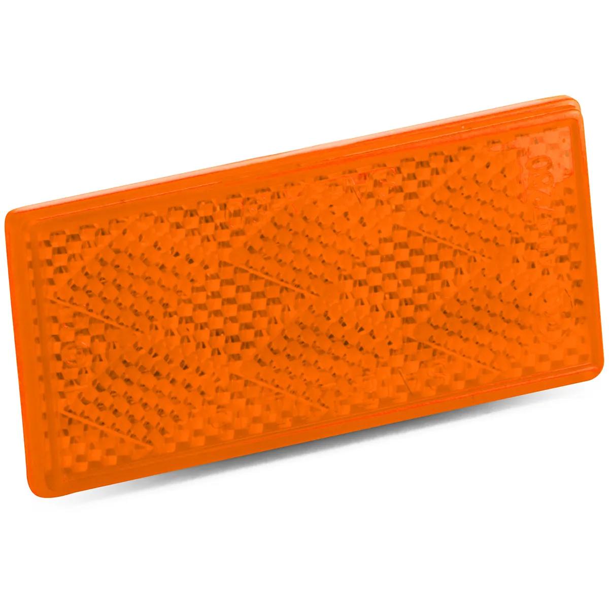 4-3/8" x 1-3/8" Amber Rectangle Reflector - 5 Pack