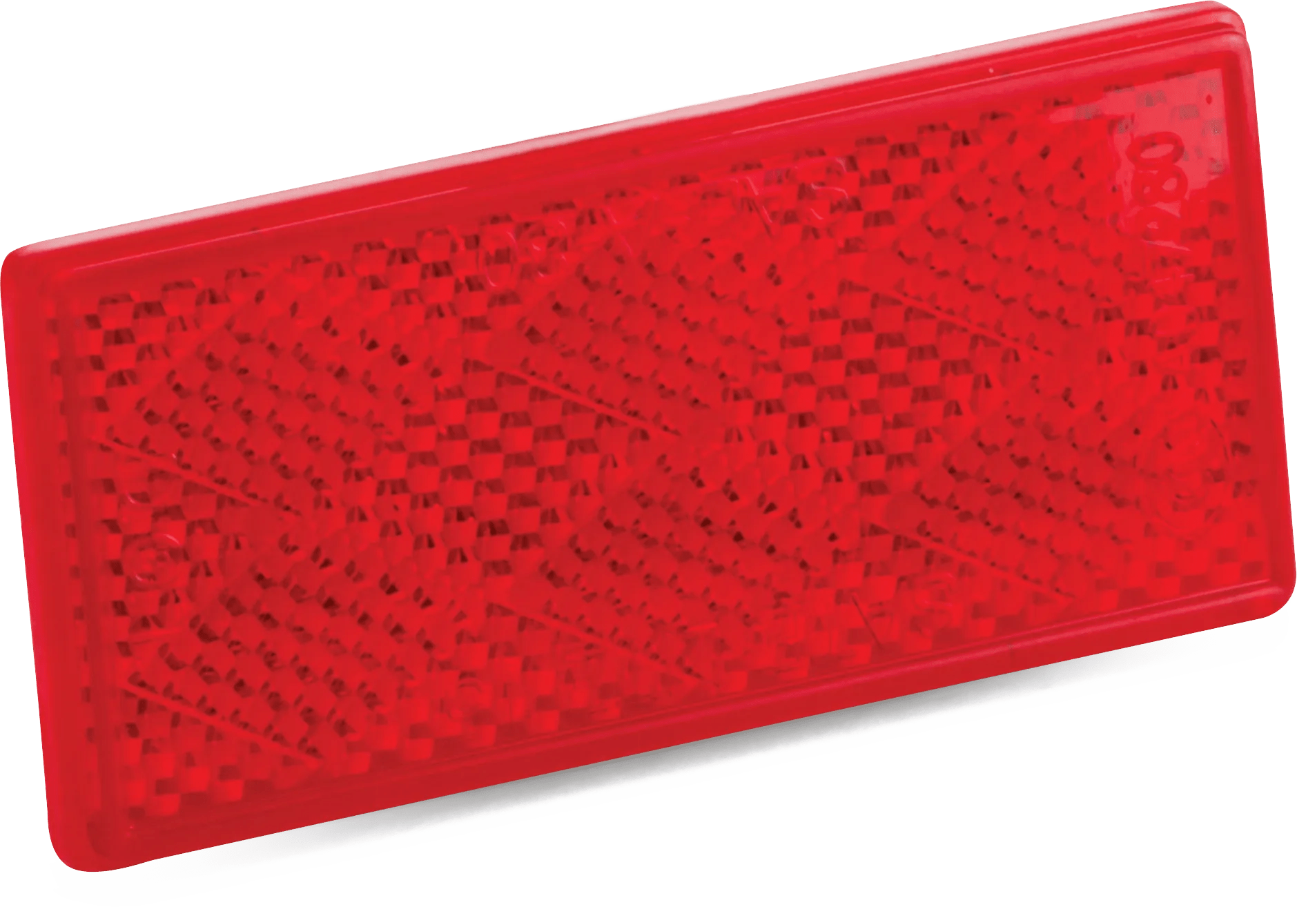 4-3/8" x 1-3/8" Red Rectangle Reflector - 5 Pack