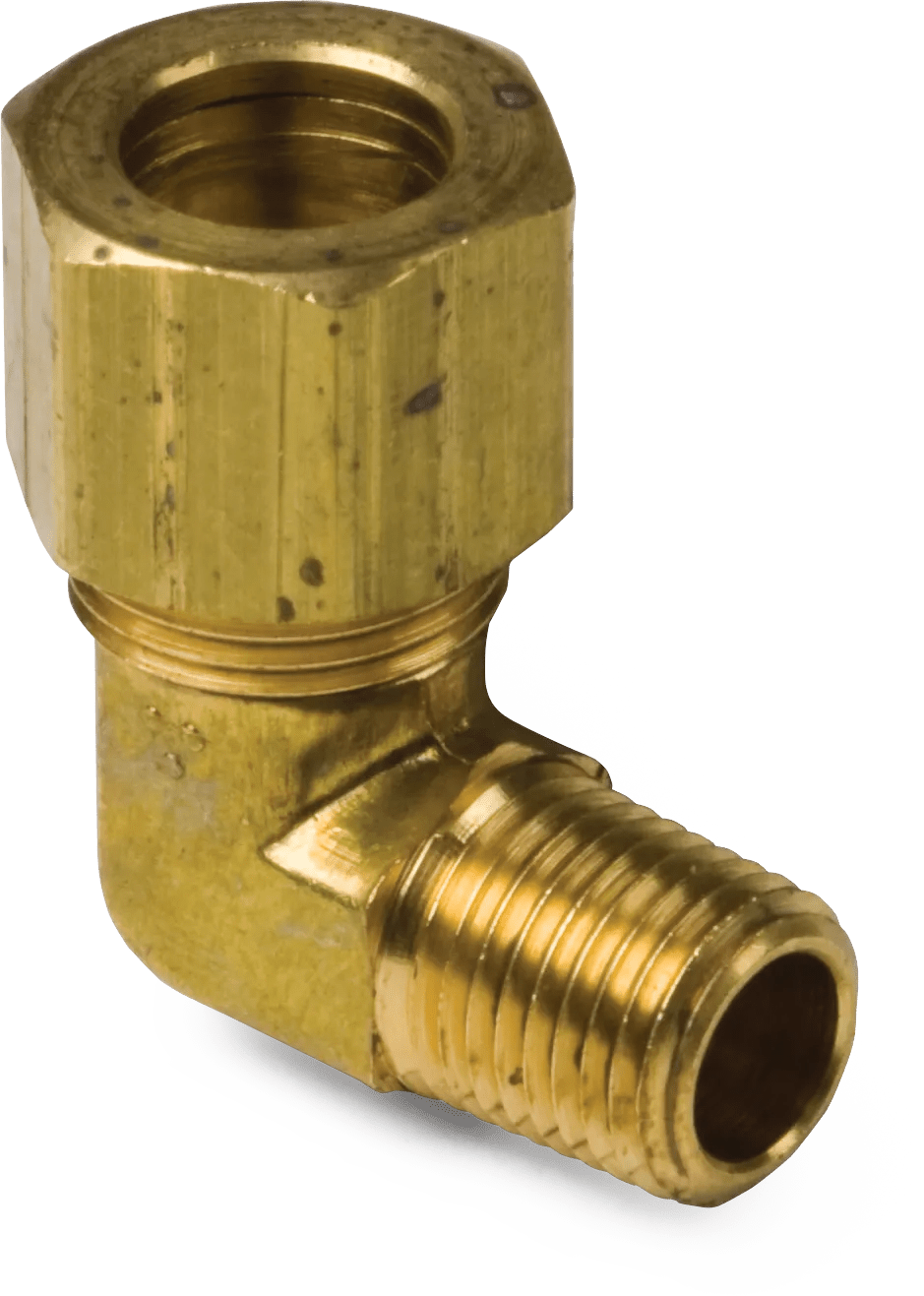 1/8" x 1/8" Brass Compression Male Elbow - 10 Pack