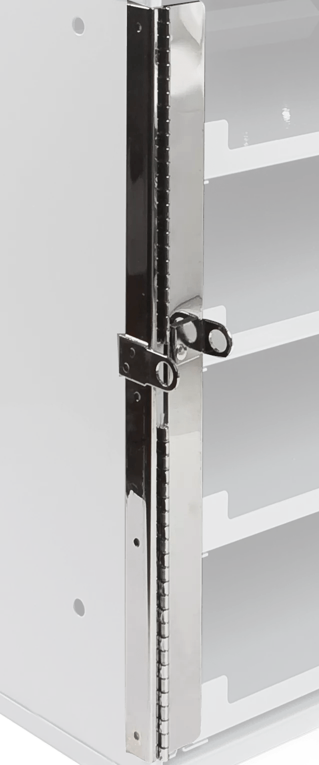 Locking Hinge for Large Drawer Rack