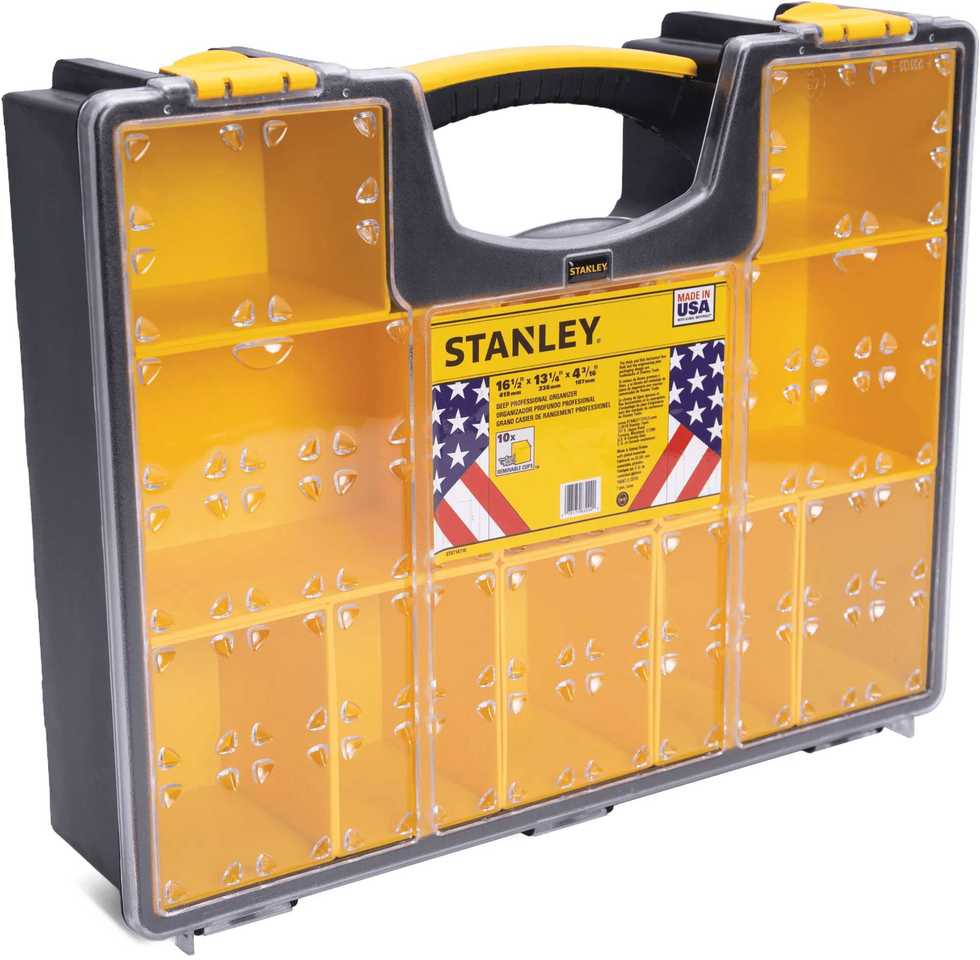 10-Compartment Latching Storage Case
