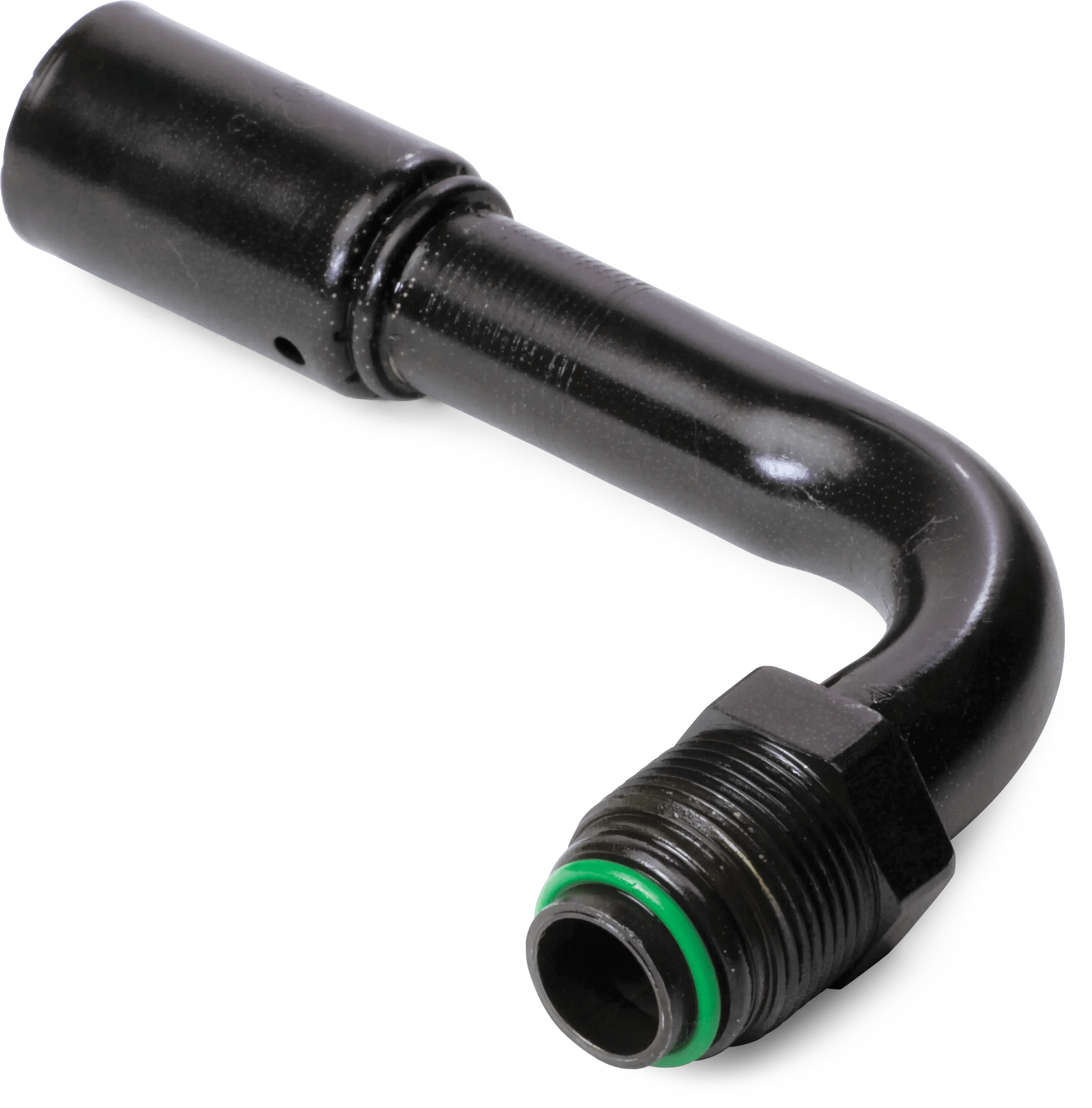 13/32" x 1/2" Bumped Tube O-Ring Male Swivel 90° Elbow - 757 E Series