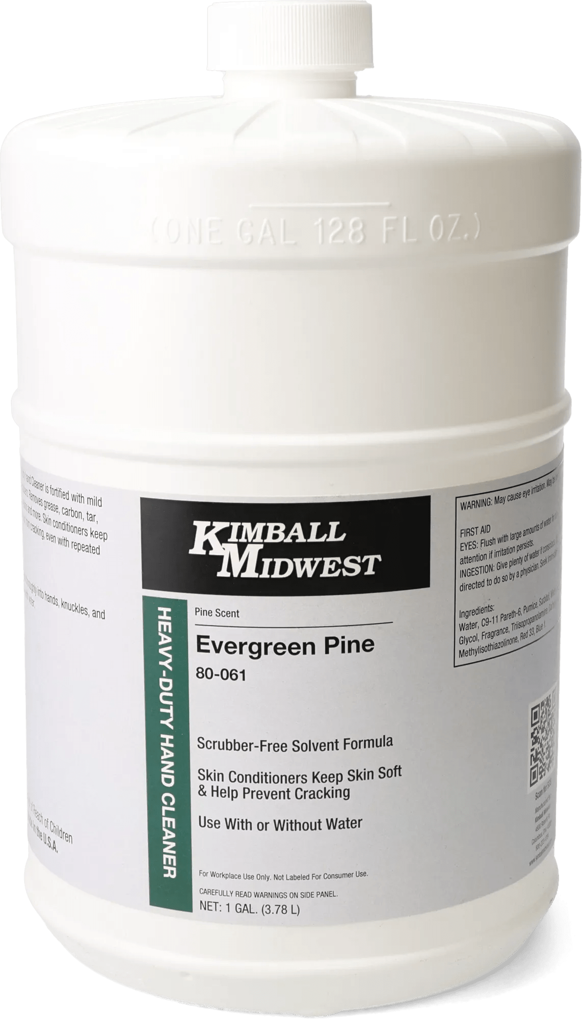Evergreen Pine Waterless Hand Cleaner - 1 Gallon Container