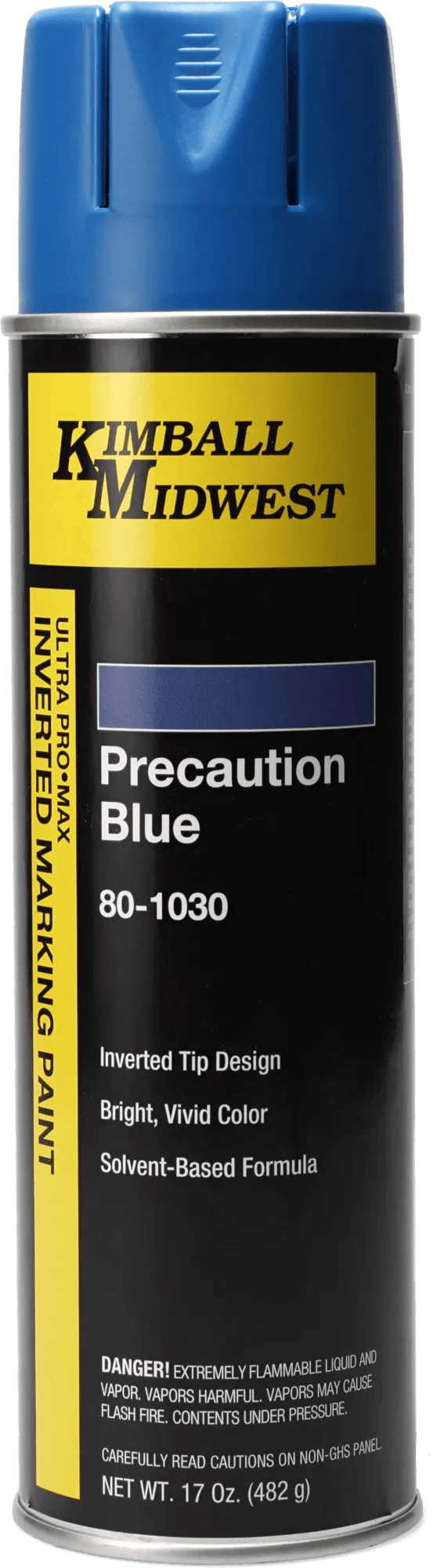 Precaution Blue Solvent-Based Inverted Marking Paint - 20 oz. Can