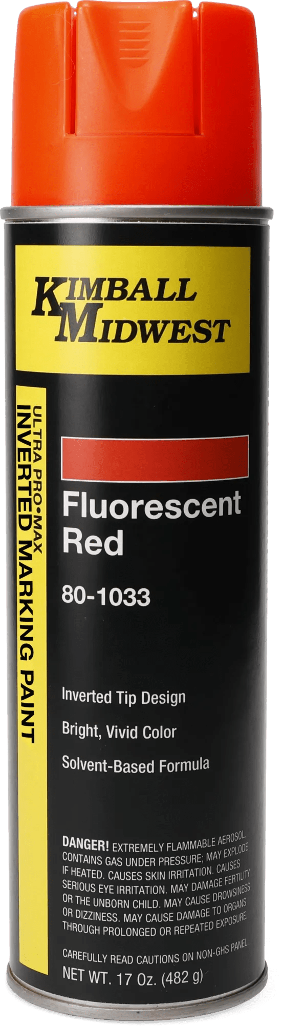 Fluorescent Red Solvent-Based Inverted Marking Paint - 20 oz. Can
