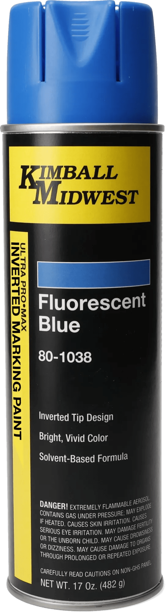 Fluorescent Blue Solvent-Based Inverted Marking Paint - 20 oz. Can