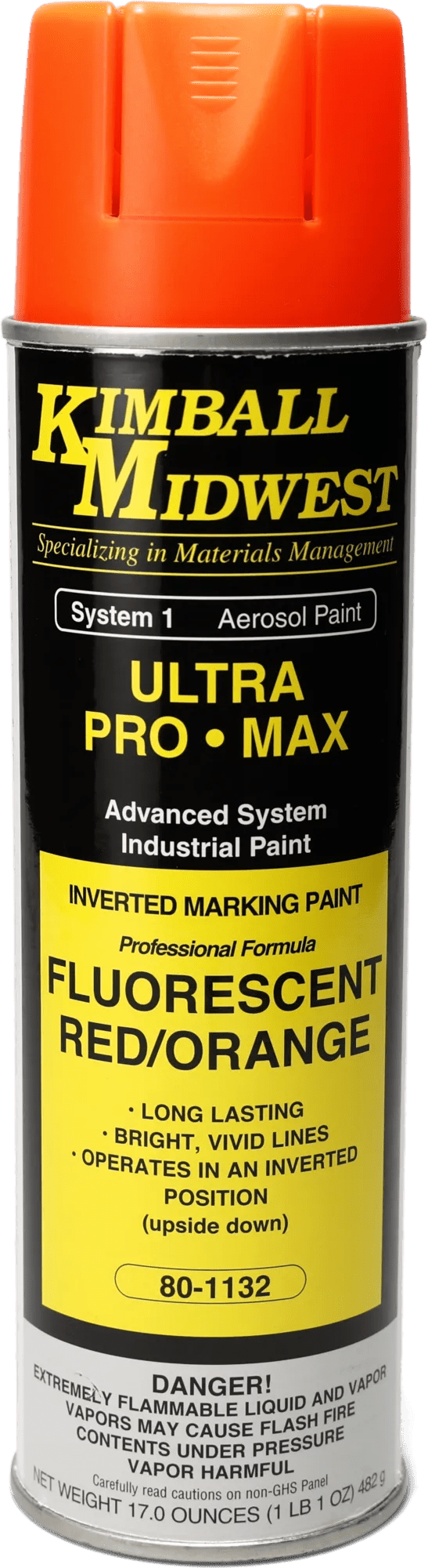 Fluorescent Red-Orange Inverted Marking System Water-Based Paint - 20 oz. Can