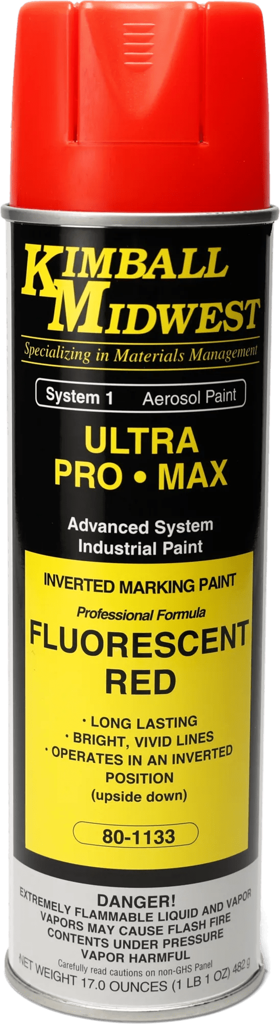 Fluorescent Red Inverted Marking System Water-Based Paint - 20 oz. Can
