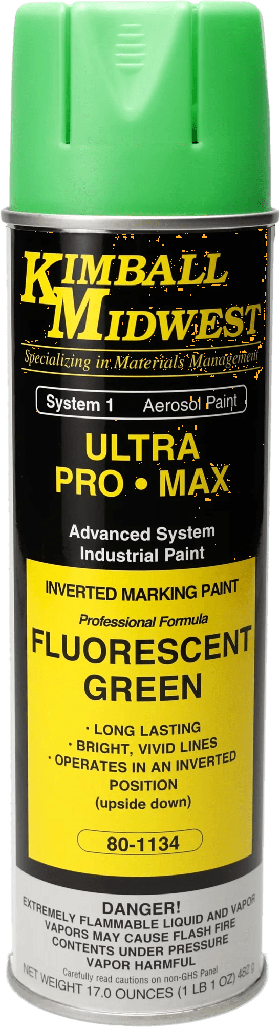 Fluorescent Green Inverted Marking System Water-Based Paint - 20 oz. Can
