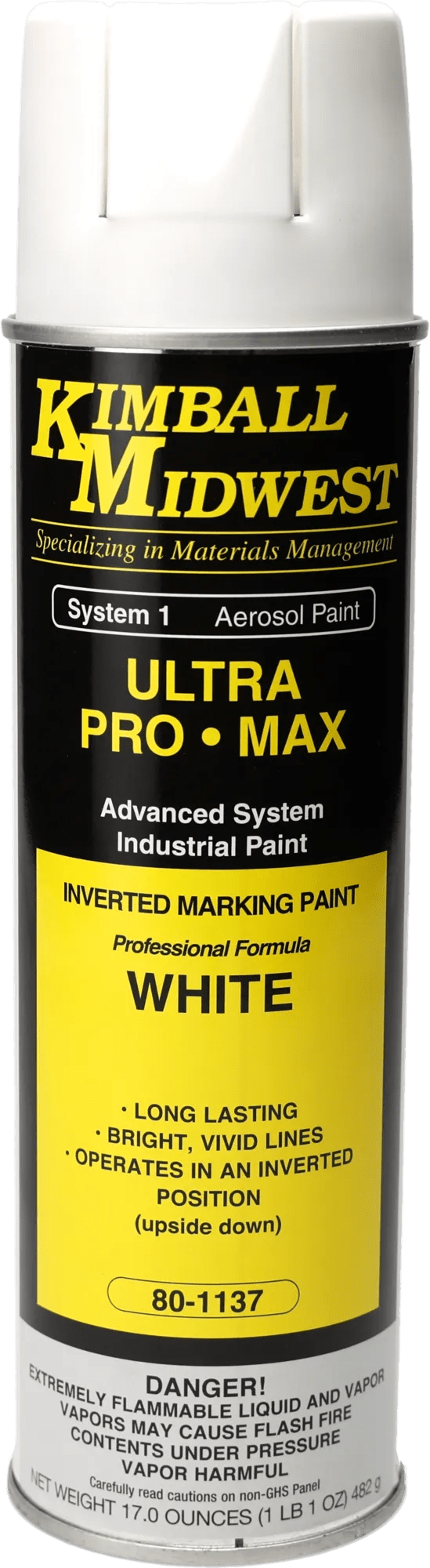White Inverted Marking System Water-Based Paint - 20 oz. Can - Case - 12 Pack