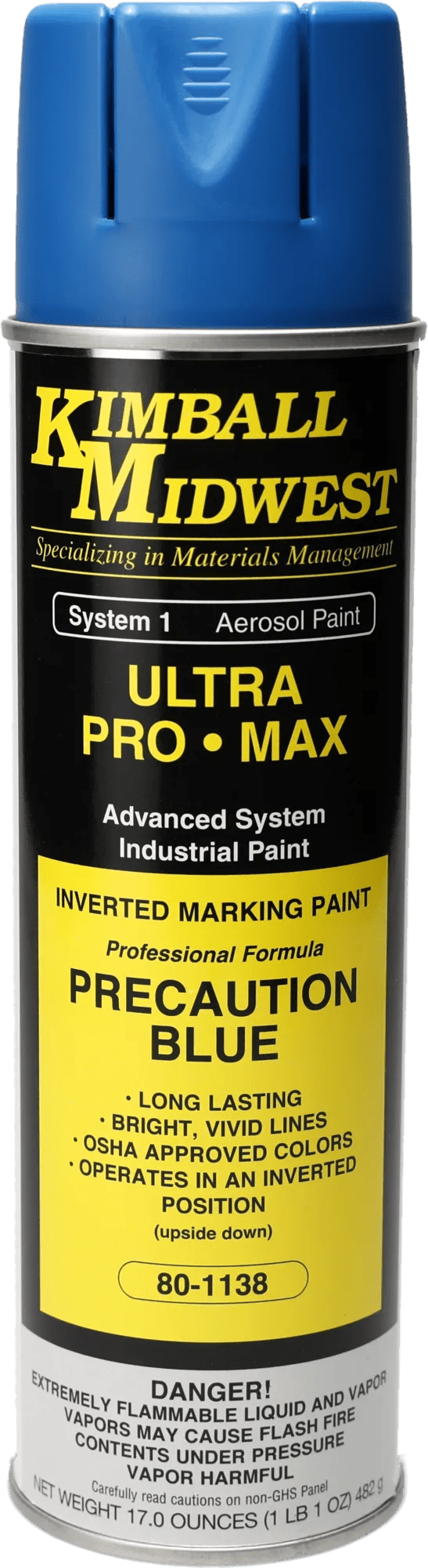 Precaution Blue Inverted Marking System Water-Based Paint - 20 oz. Can - Case