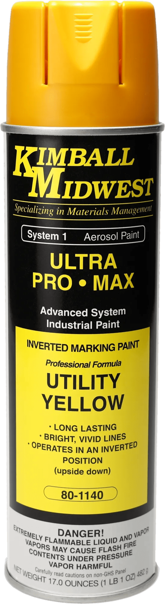 Utility Yellow Inverted Marking System Water-Based Paint - 20 oz. Can
