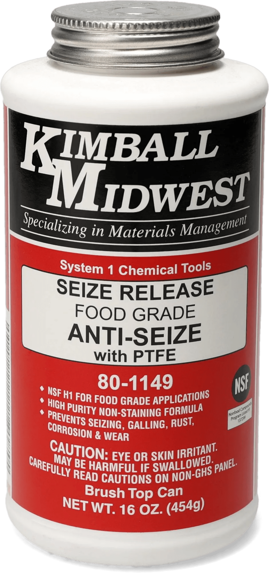 Seize Release Food Grade Anti-Seize with PTFE - 16 oz. Brush Top Can