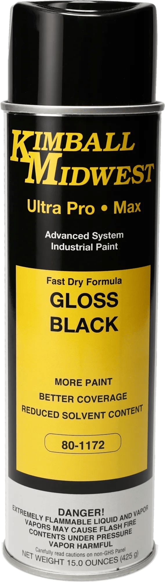 Gloss Black Ultra Pro•Max Fast-Dry Industrial Spray Paint - 20 oz. Can - Case