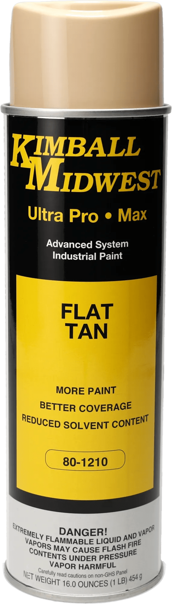 Flat Tan Ultra Pro•Max Oil-Based Enamel Spray Paint - 20 oz. Can - Case