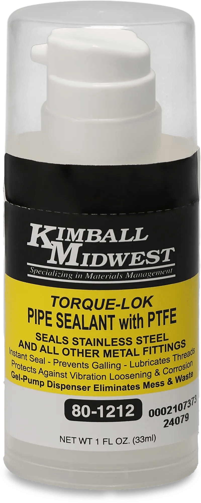 Torque-Lok™ Pipe Sealant with PTFE - 33 mL Gel-Pump Dispenser