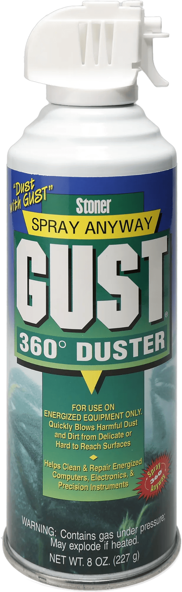 Gust 360° Non-Flammable Air Duster - 12 Pack