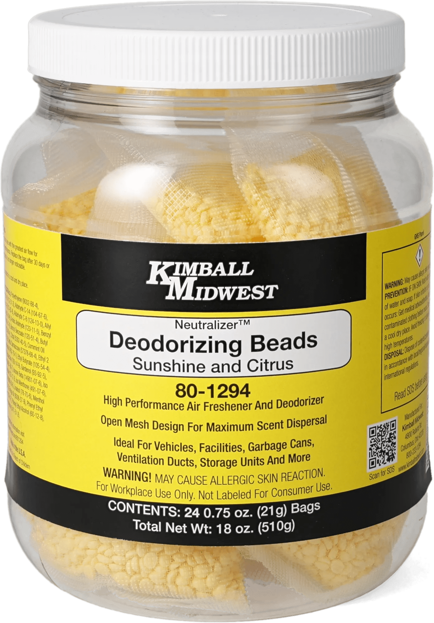 Neutralizer™ Sunshine & Citrus Deodorizing Beads - 24 - 1 oz. Bags - Single Pack
