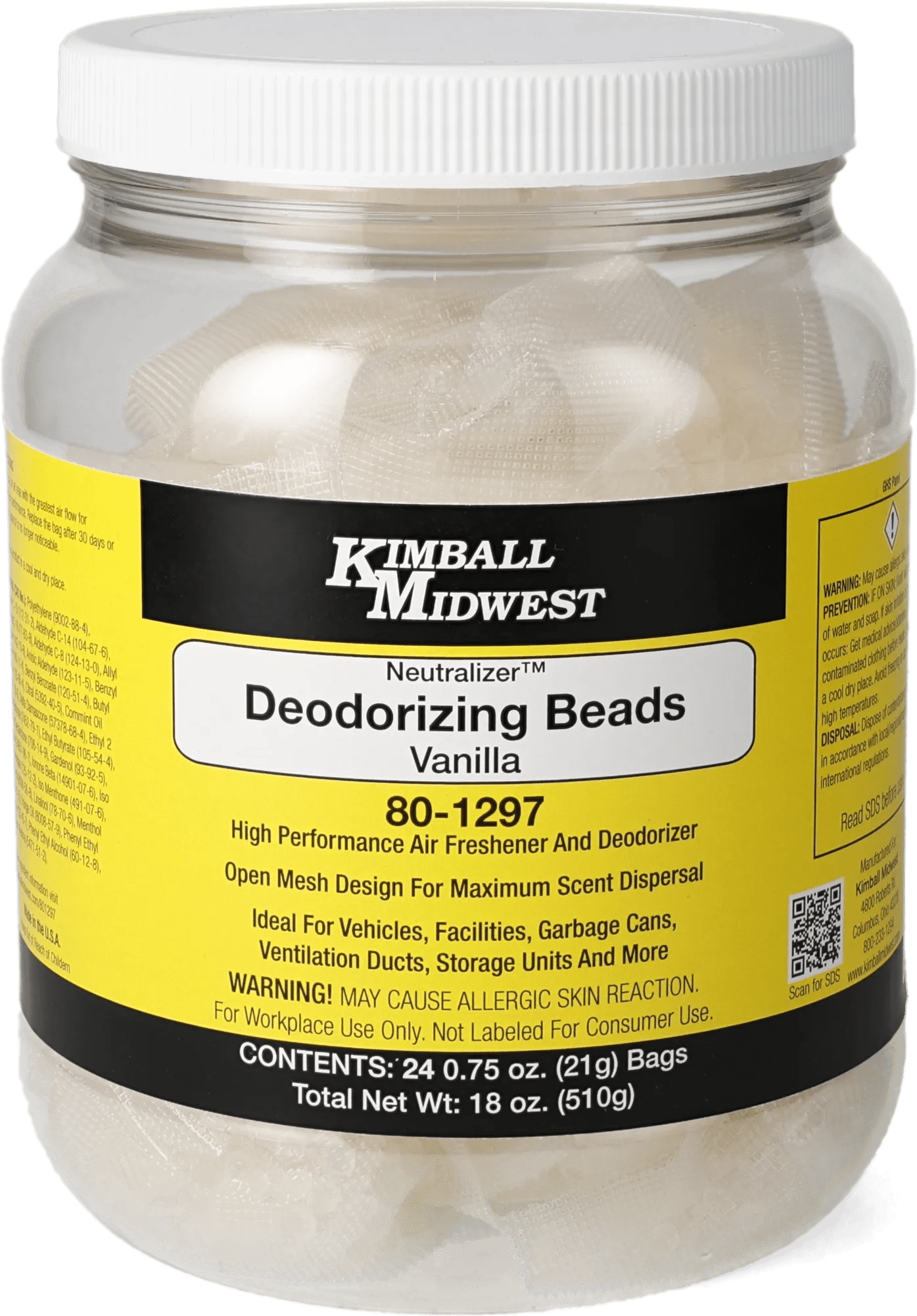 Neutralizer™ Vanilla Deodorizing Beads - 24 - 1 oz. Bags - Single Pack