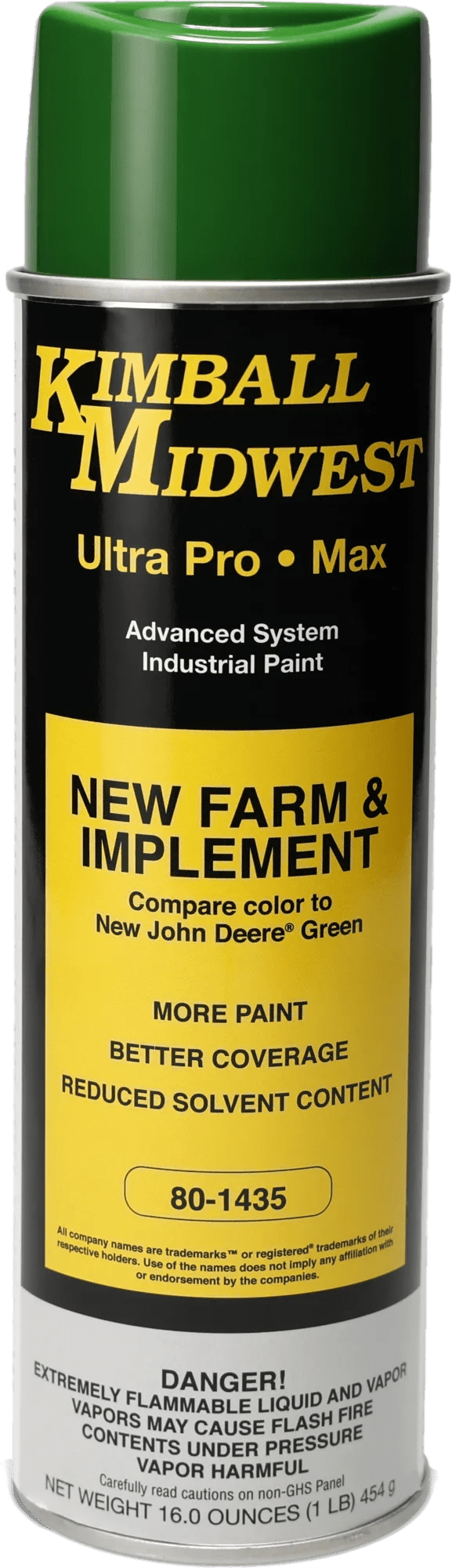 New Farm & Implement Green Ultra Pro•Max Oil-Based Enamel Spray Paint - 20 oz. Can - Case - 12 Pack