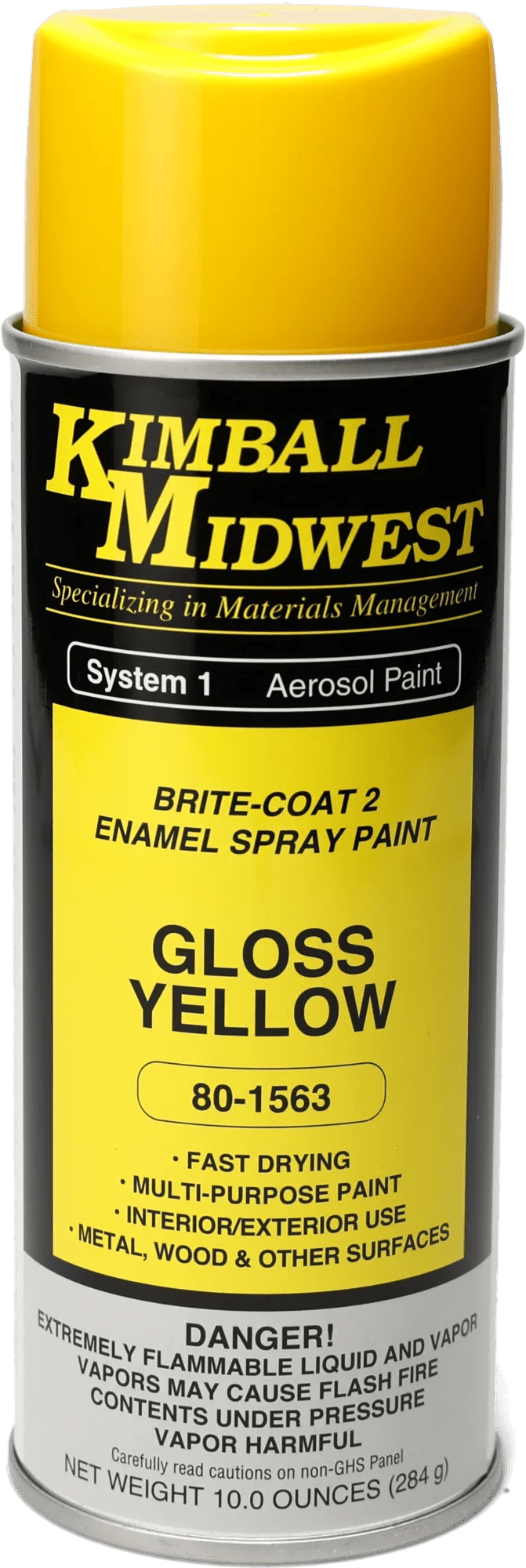 Gloss Yellow Brite-Coat 2 Enamel Spray Paint - 16 oz. Can - 12 Pack