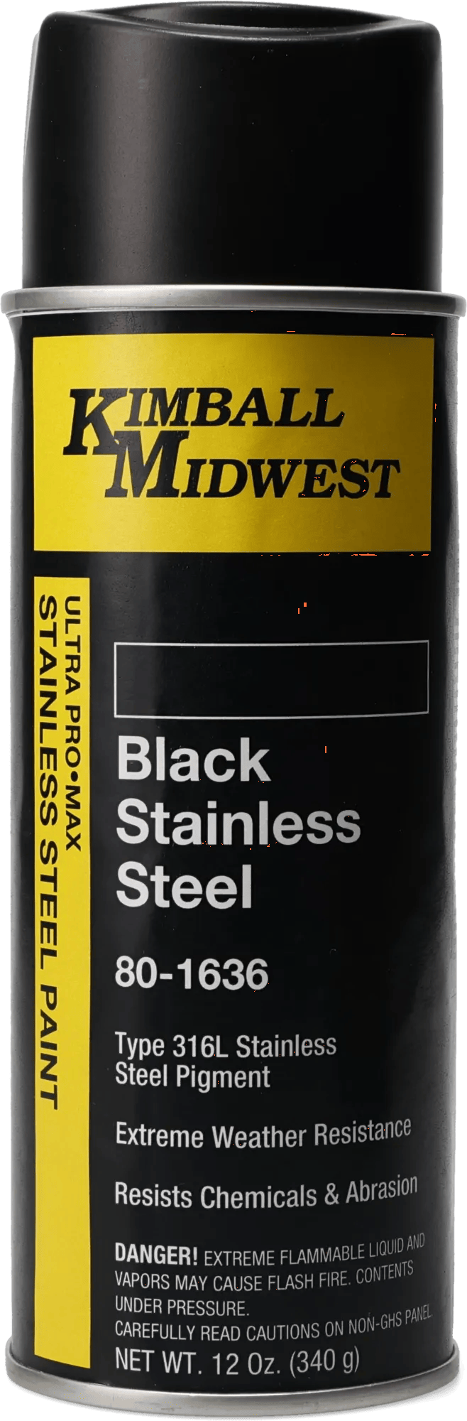 Type 316 Black Stainless Steel Acrylic Lacquer Spray Paint - 16 oz. Can