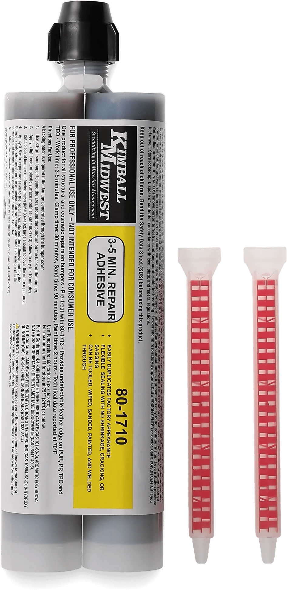 Black 3-5 Minute Repair Adhesive - 300 mL Cartridge