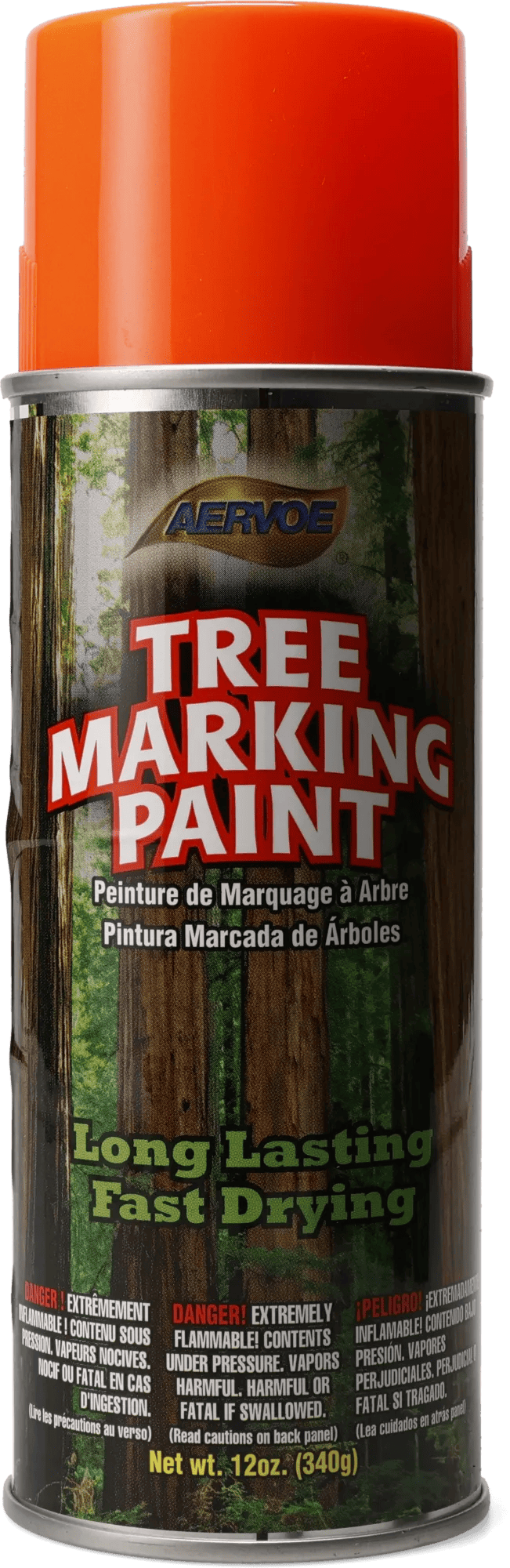 Flourescent Orange-Red Tree Marking Paint - 16 oz. Can - 12 Pack