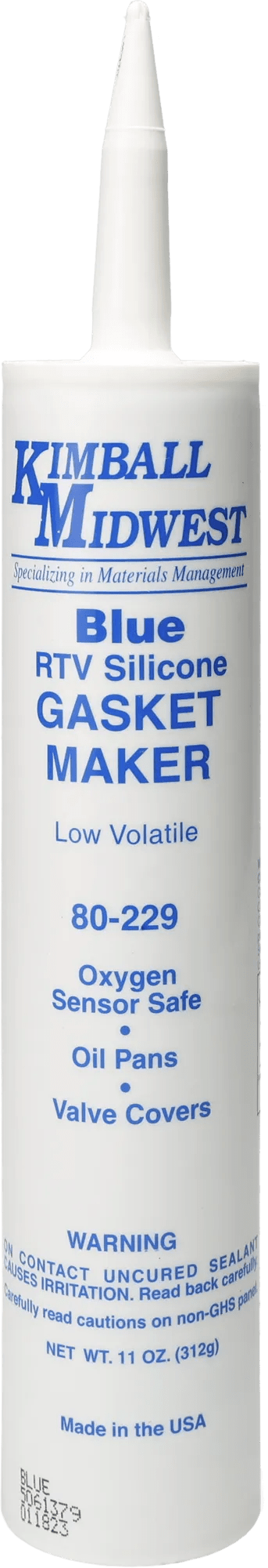 Blue RTV Silicone Low Volatile Gasket Maker - 11 oz. Tube - 12 Pack