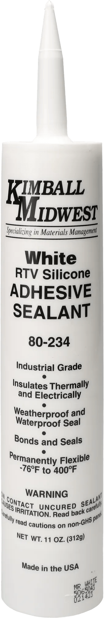 White RTV Silicone Adhesive Sealant - 11 oz. Tube