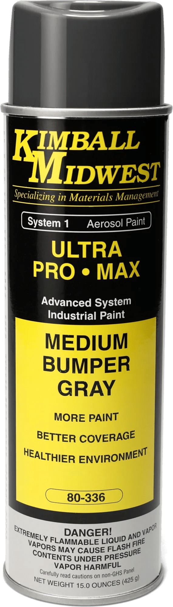 Medium Bumper Gray Ultra Pro•Max Weather-Resistant Enamel Spray Paint - 20 oz. Can - Case - 12 Pack