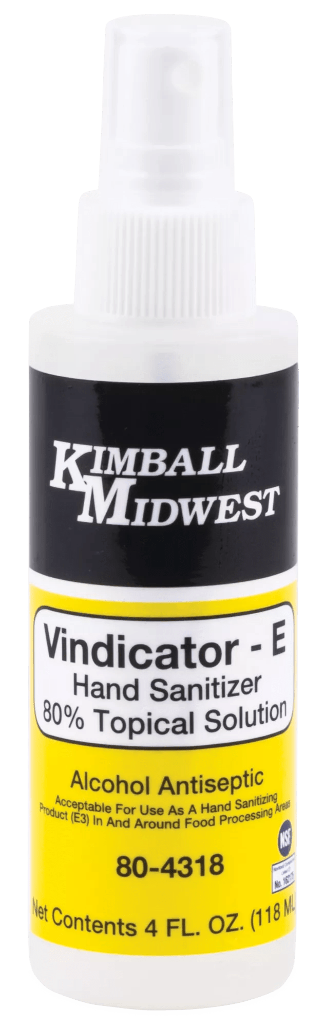 NSF Registered Vindicator-E Hand Sanitizer Spray - 4 oz. Bottle - Bulk