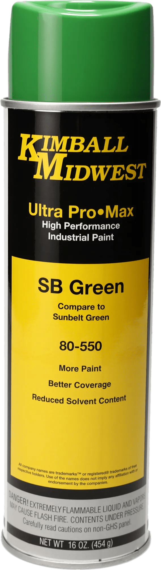SB Green Ultra Pro•Max Oil-Based Enamel Spray Paint - 20 oz. Can - Case