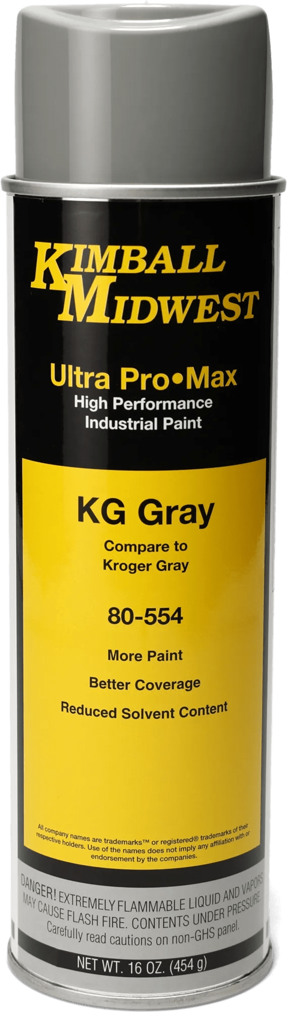 KG Gray Ultra Pro•Max Oil-Based Enamel Spray Paint - 20 oz. Can - Case - 12 Pack