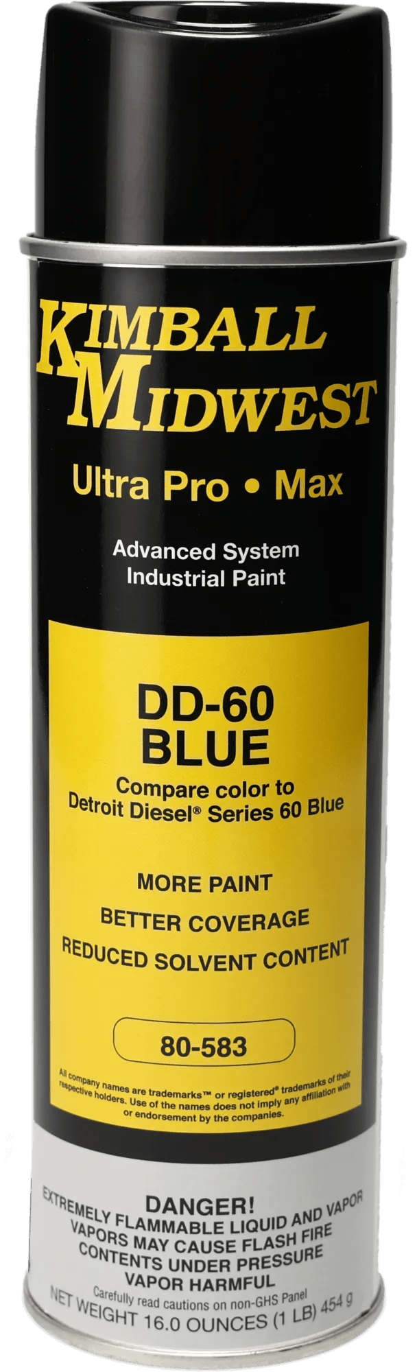 DD-60 Blue Ultra Pro•Max Oil-Based Enamel Spray Paint - 20 oz. Can - Case - 12 Pack