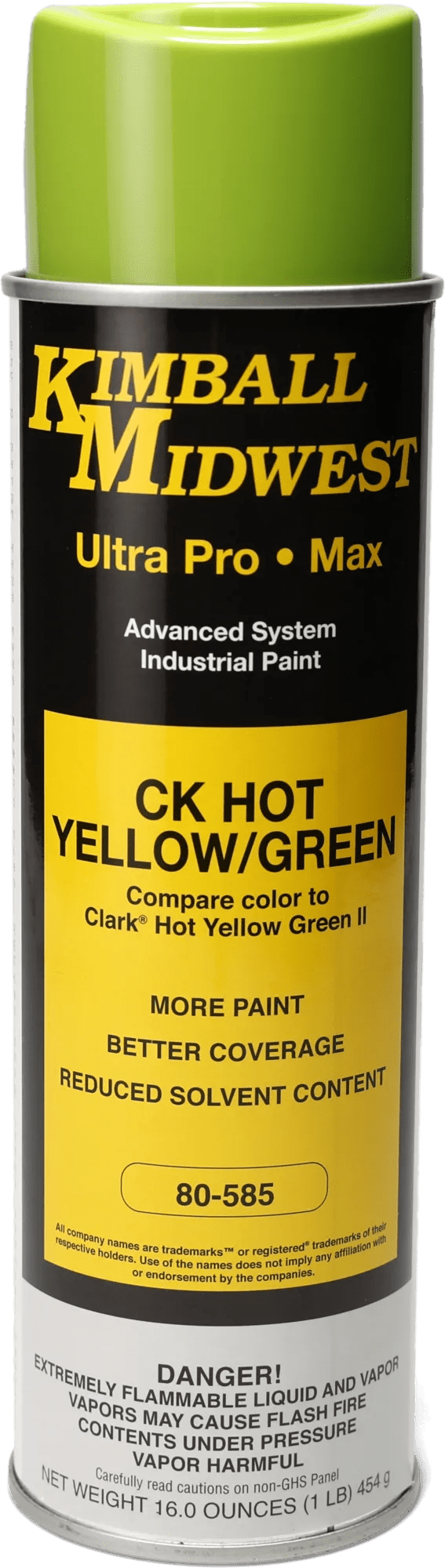 CK Hot Yellow-Green II Ultra Pro•Max Oil-Based Enamel Spray Paint - 20 oz. Can