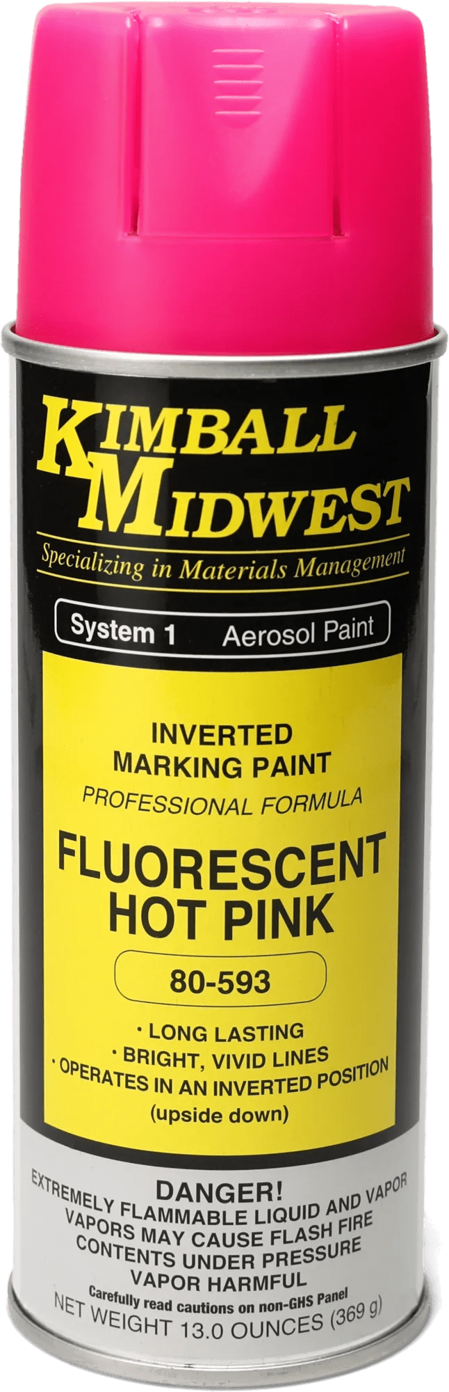 Fluorescent Pink Inverted Marking System Water-Based Paint - 16 oz. Can