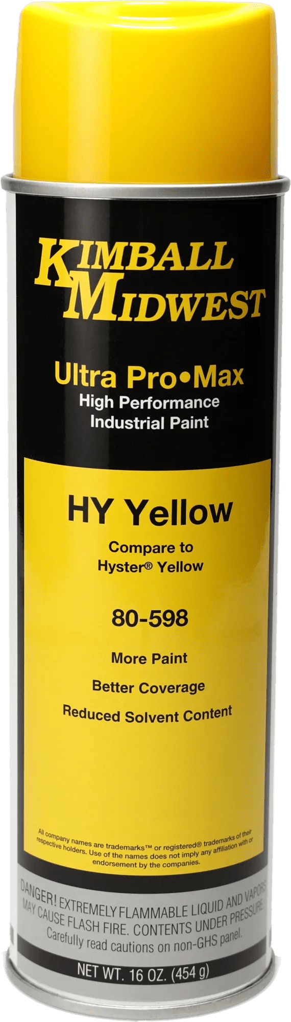 HY Yellow Ultra Pro•Max Oil-Based Enamel Spray Paint - 20 oz. Can - Case - 12 Pack