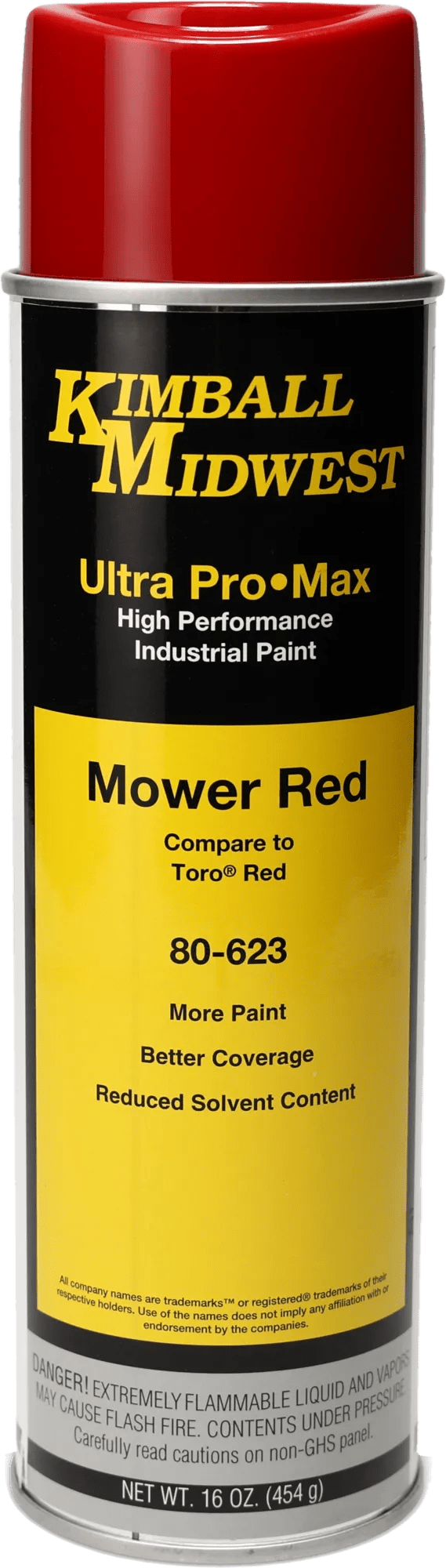 Mower Red Ultra Pro•Max Oil-Based Enamel Spray Paint - 20 oz. Can - 12 Pack